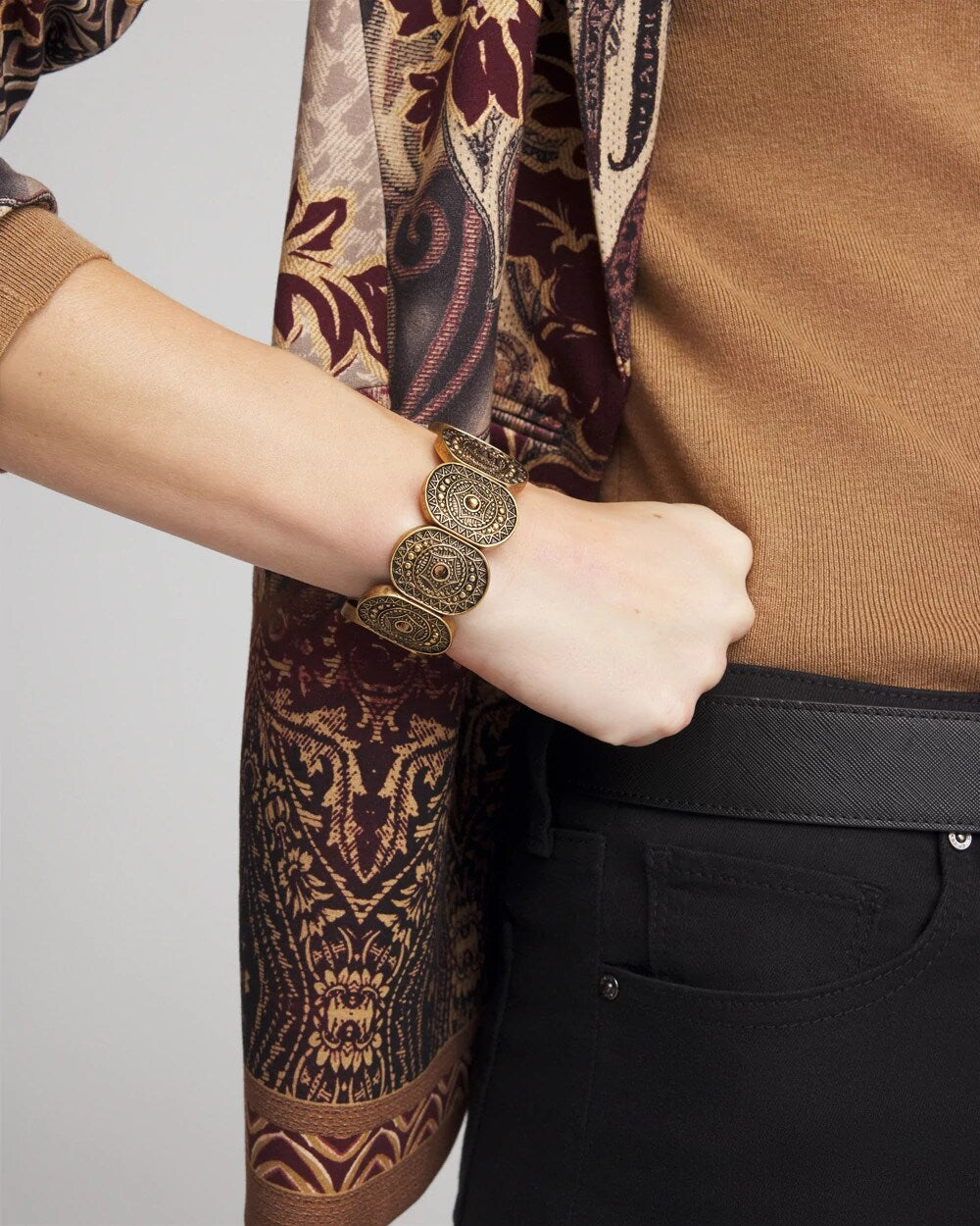 Chico's Jewelry Medallion Stretch Bracelet