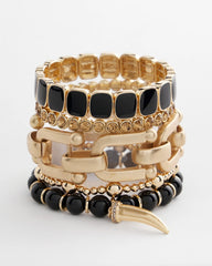 Chico's Jewelry Chico's Originals Black Square Stretch Bracelet