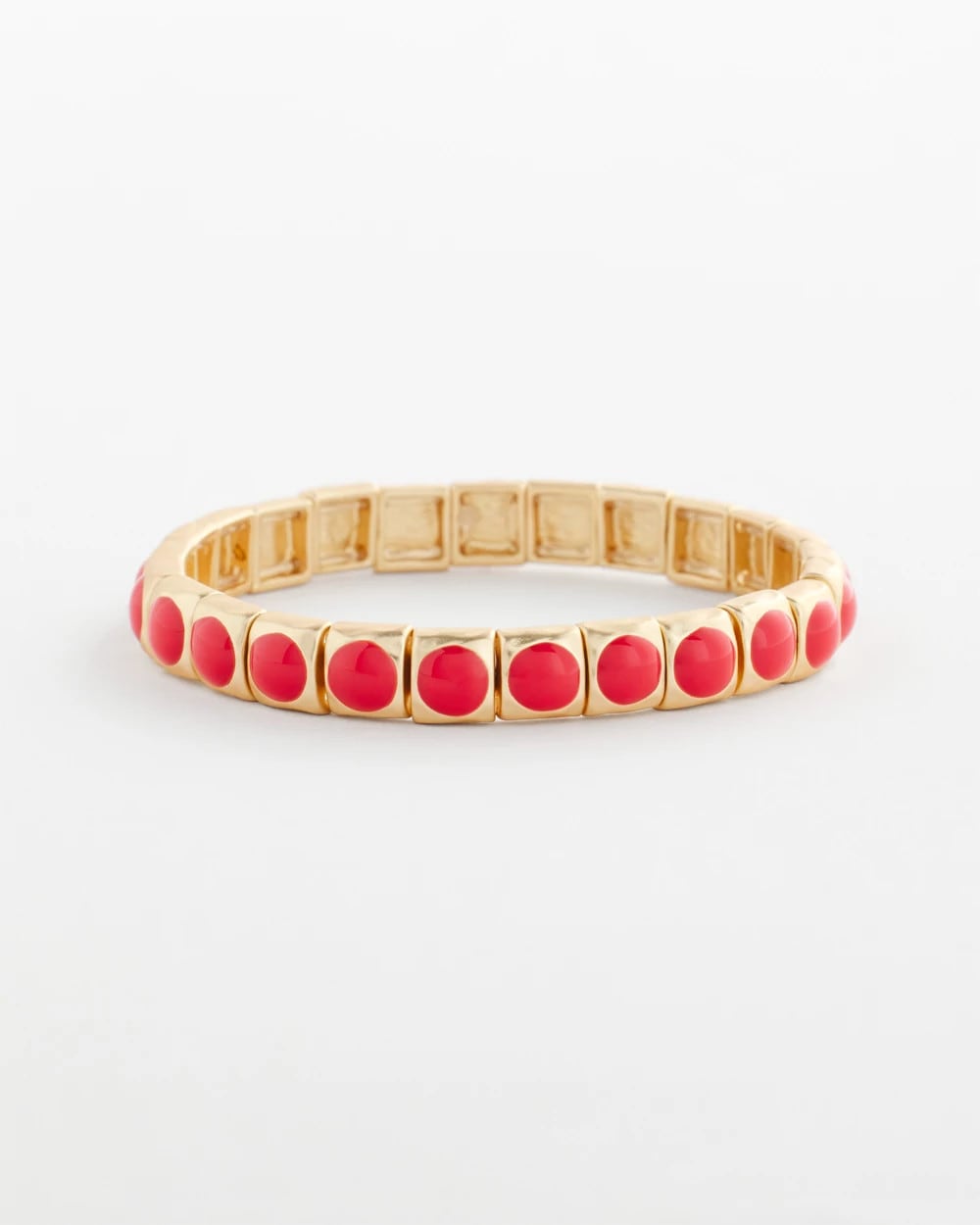 Chico's Jewelry Bold Orange Goldtone Stretch Bracelet