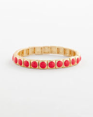 Chico's Jewelry Bold Orange Goldtone Stretch Bracelet