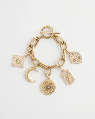 Chico's Jewelry Gold Celestial Charm Bracelet