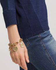 Chico's Jewelry Gold Celestial Charm Bracelet