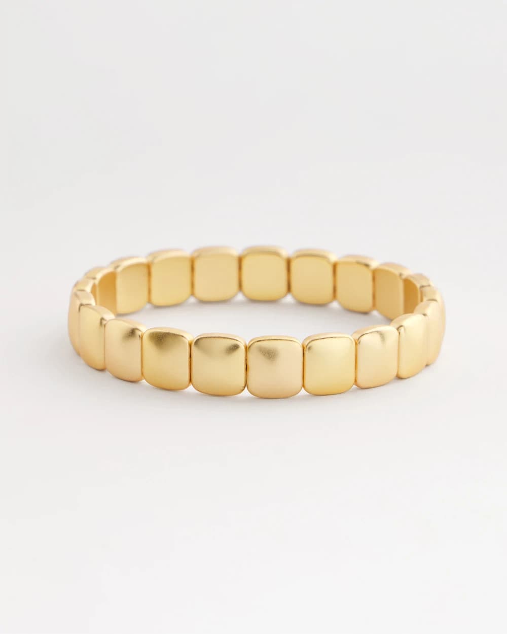 Chico's Jewelry Golden Matte Square Stretch Bracelet
