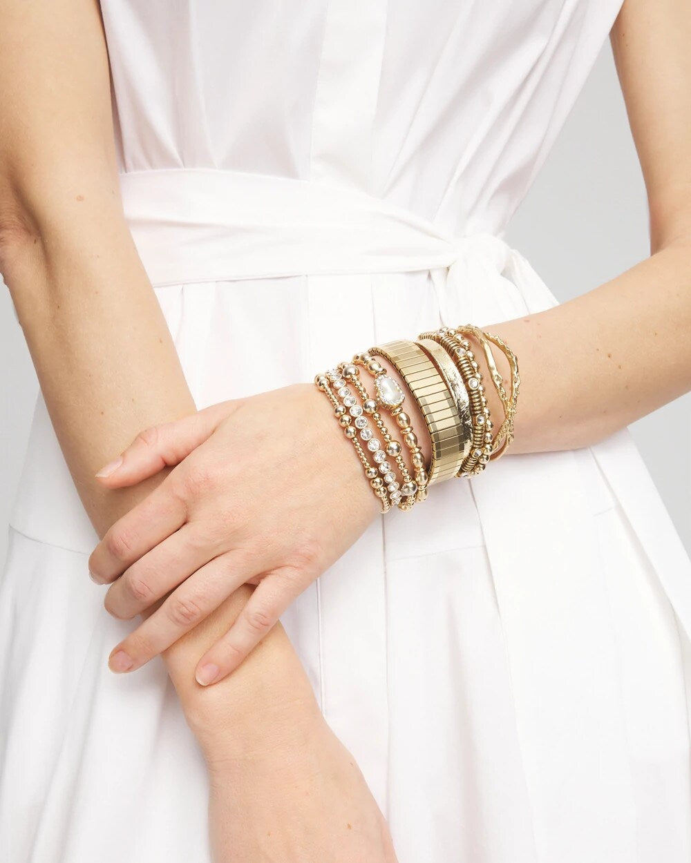 Chico's Jewelry Goldtone Stretch Bracelet