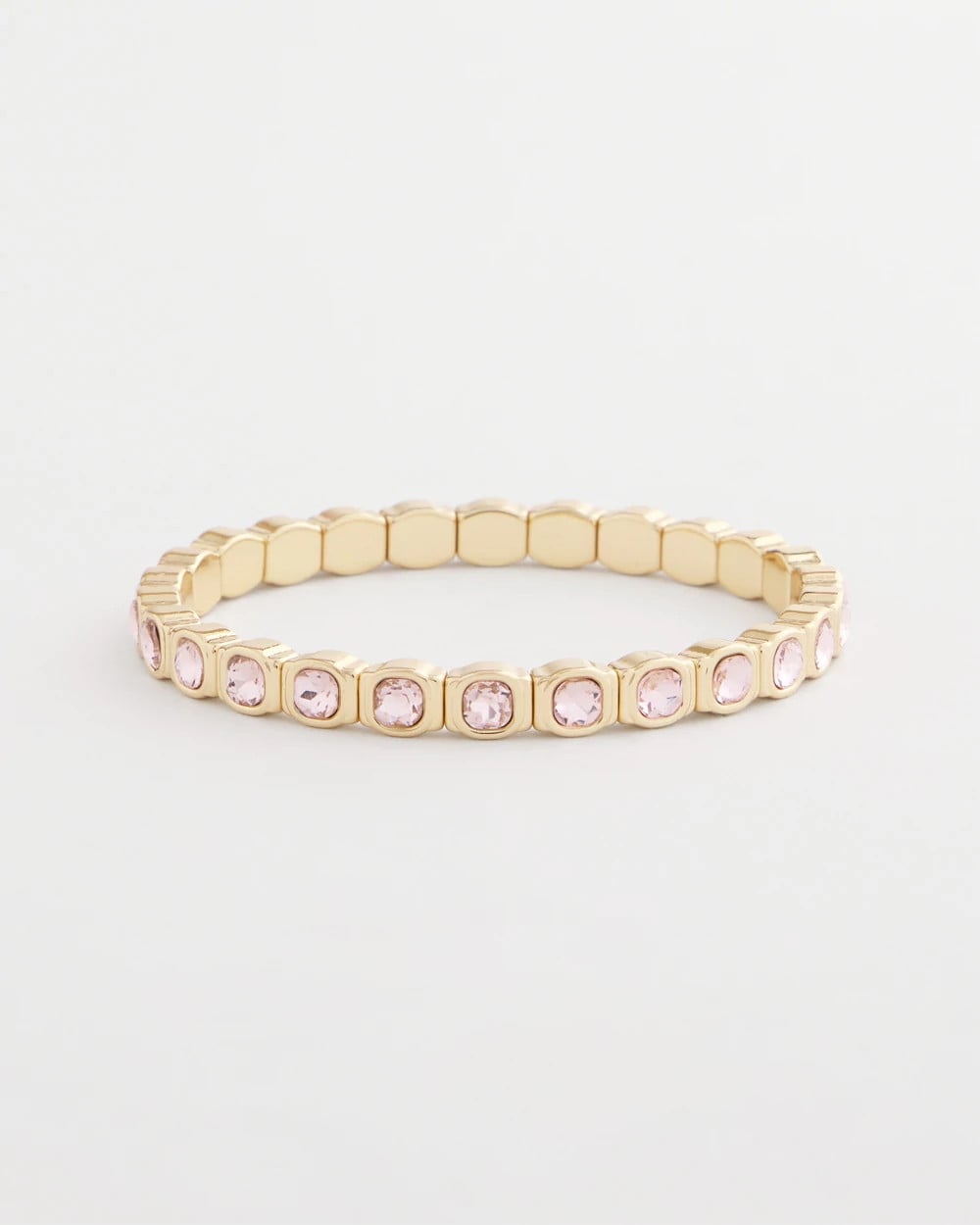 Chico's Jewelry Small Pink Faceted Gem Stretch Bracelet