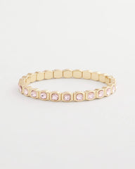 Chico's Jewelry Small Pink Faceted Gem Stretch Bracelet