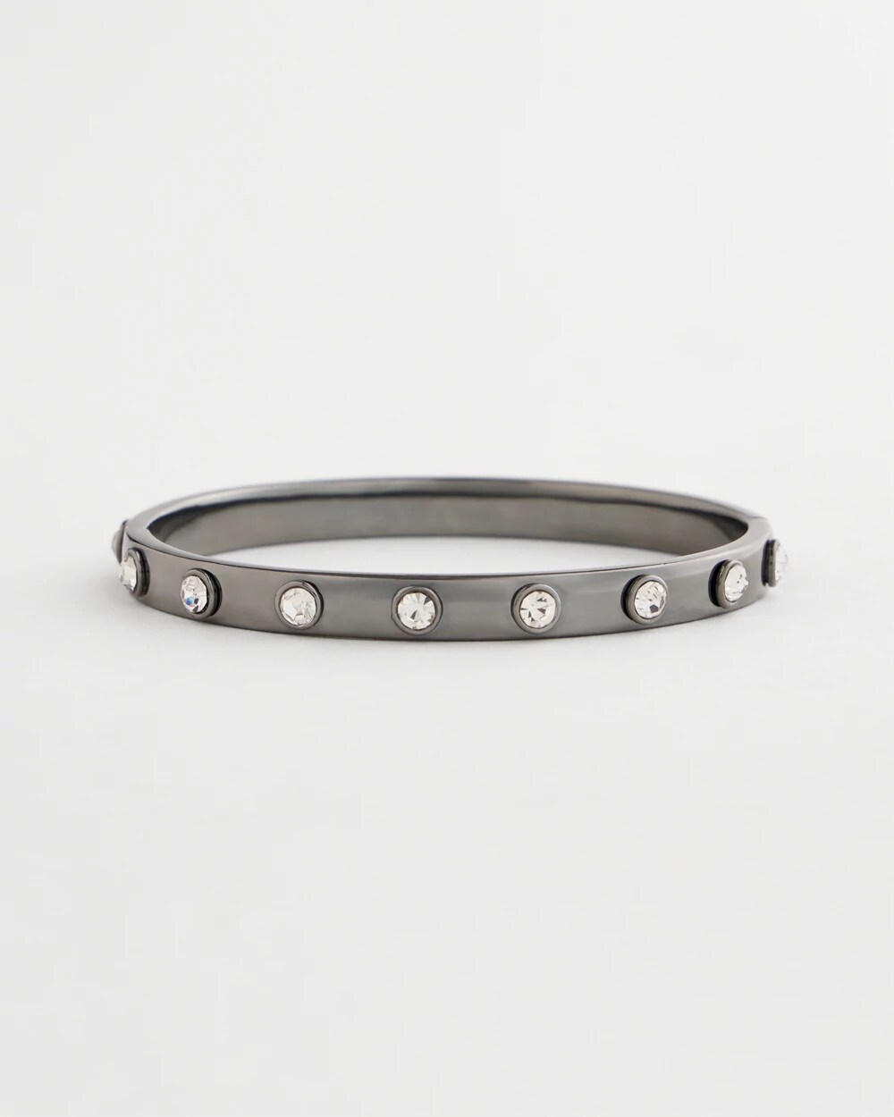 Chico's Jewelry Hematite Rhinestone Tone Bangle