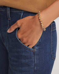 Chico's Jewelry Tortoise Goldtone Round Stretch Bracelet