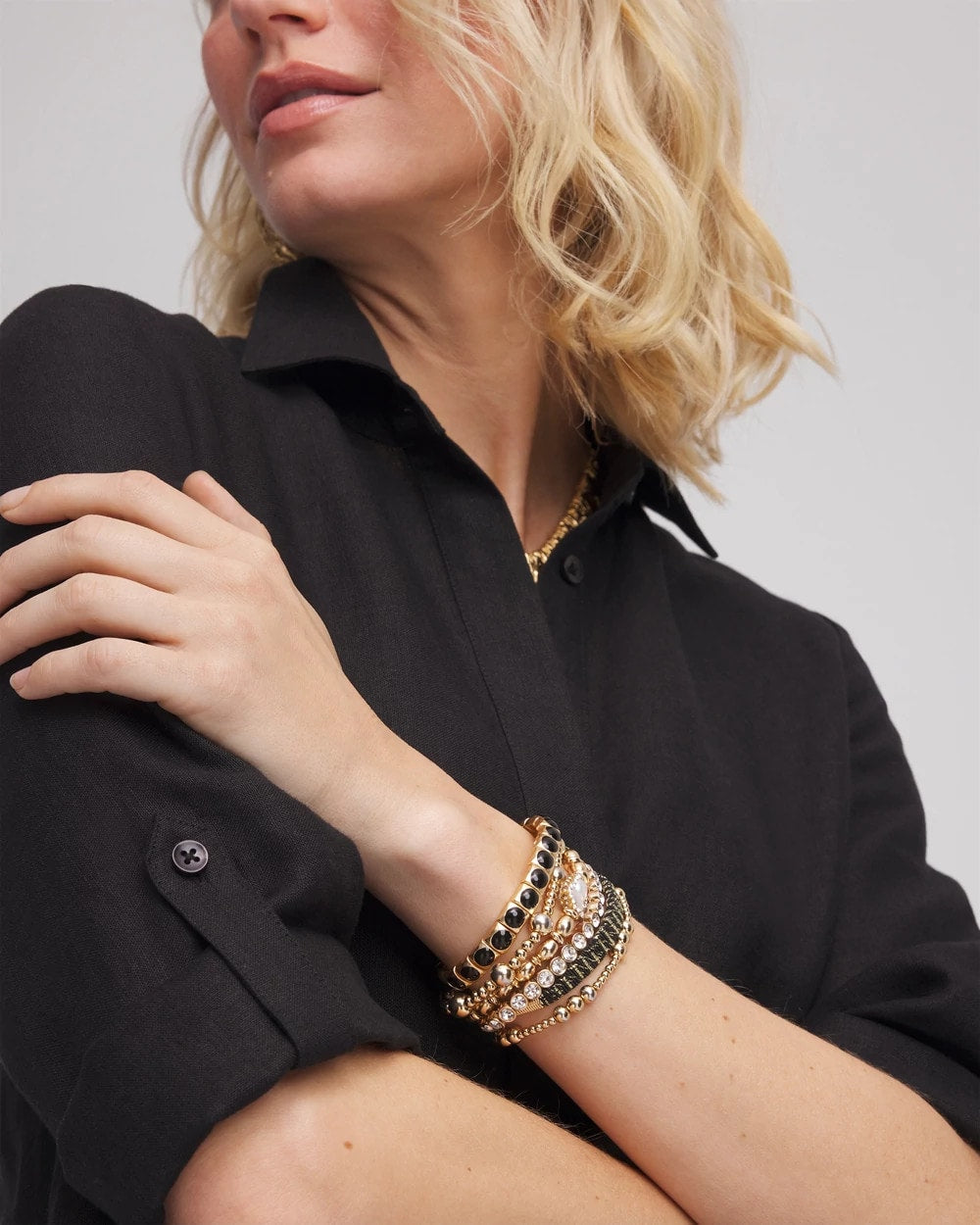 Chico's Jewelry Thread Wrapped Cuff Bracelet