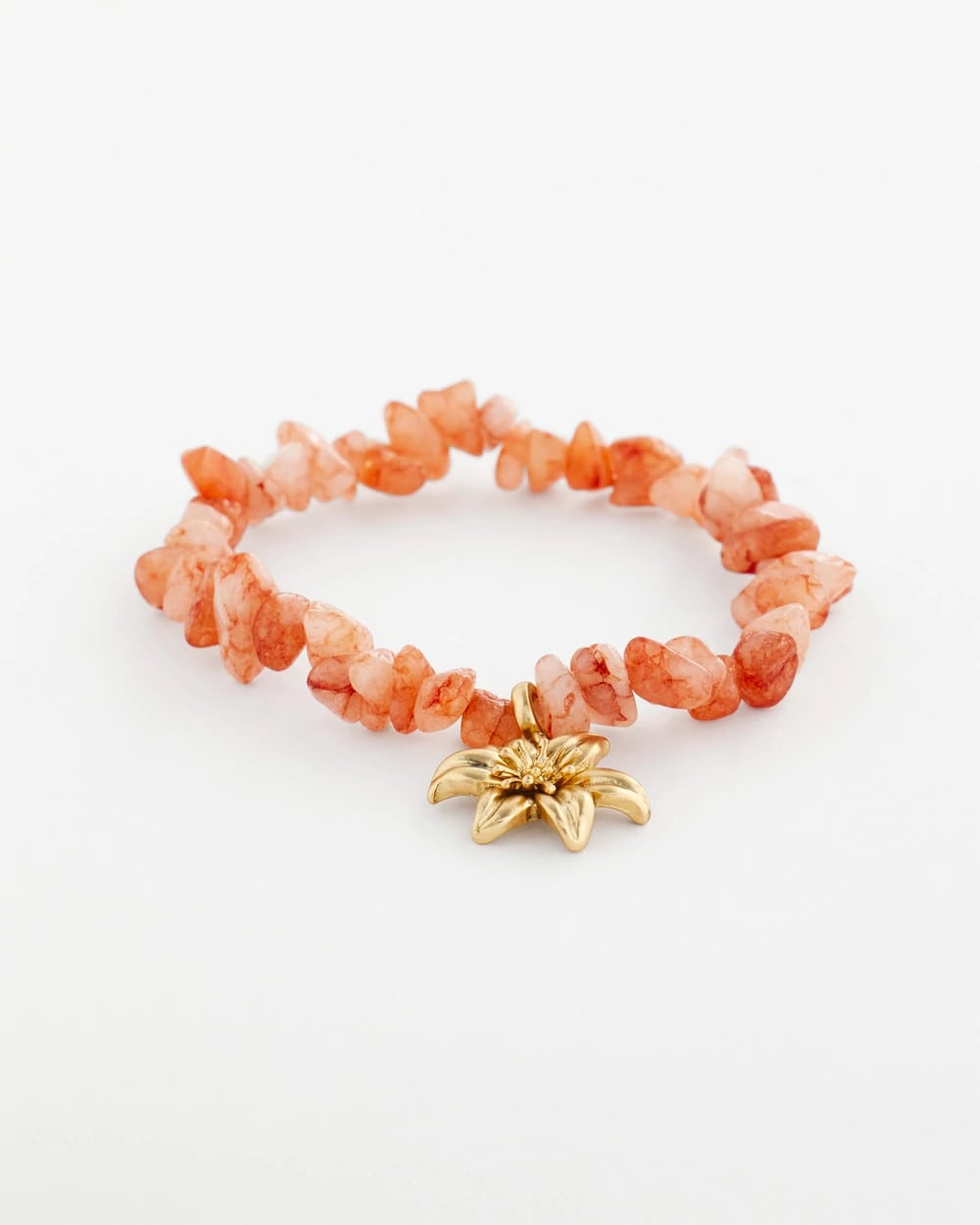 Chico's Jewelry Aventurine Stone Chips Charm Bracelet