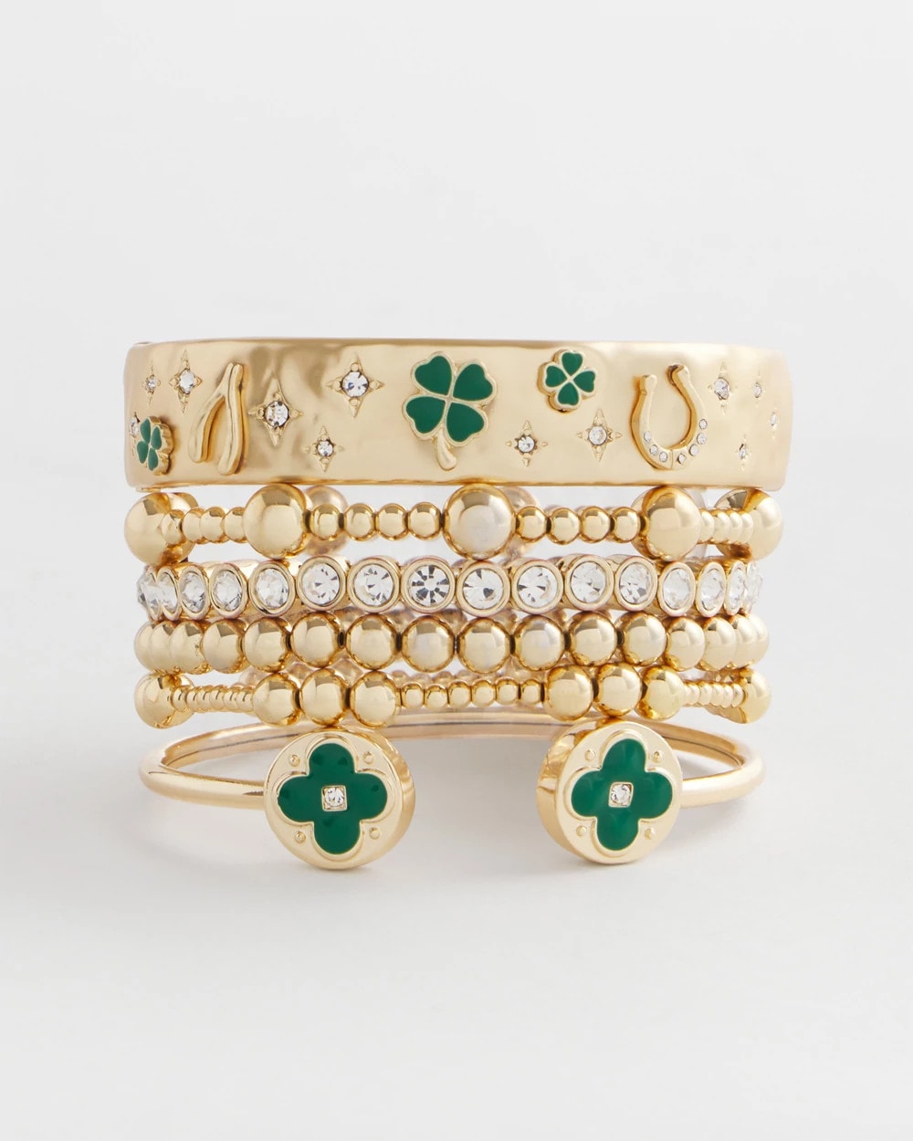 Chico's Jewelry Four Leaf Clover Flex Cuff Bracelet