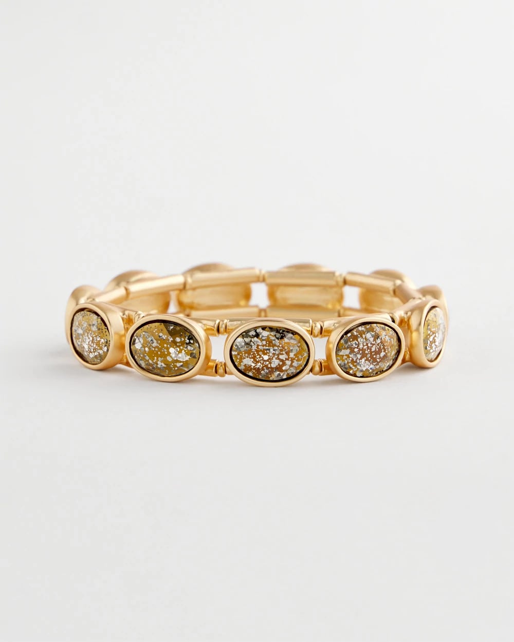 Chico's Jewelry Large Faceted Gem Stretch Bracelet
