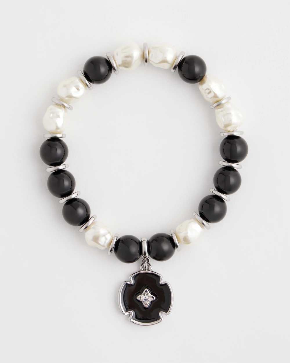 Chico's Jewelry Beaded Stretch Charm Bracelet