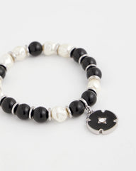 Chico's Jewelry Beaded Stretch Charm Bracelet