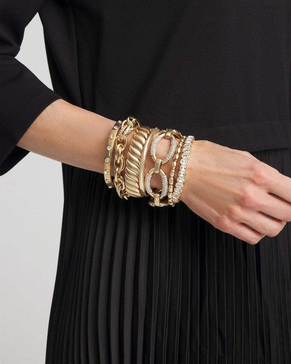 Chico's Jewelry Pave Link Toggle Bracelet