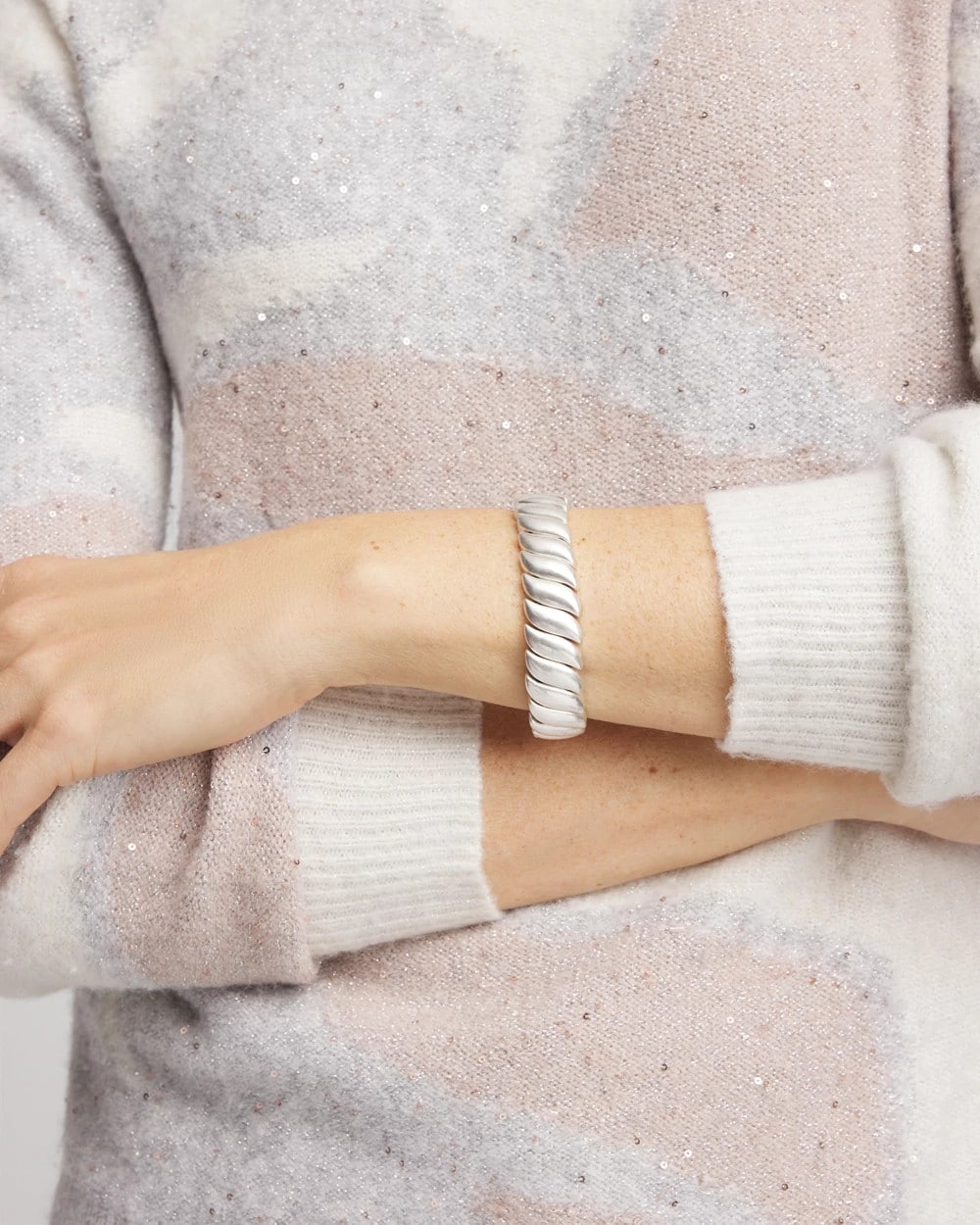 Chico's Jewelry Matte Twist Stretch Bracelet