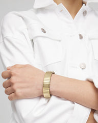 Chico's Jewelry Goldtone Stretch Watchband Bracelet