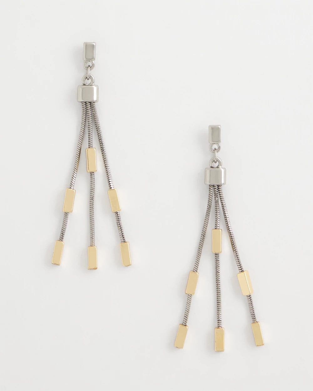 Chico's Jewelry Mixed Metal Linear Earrings