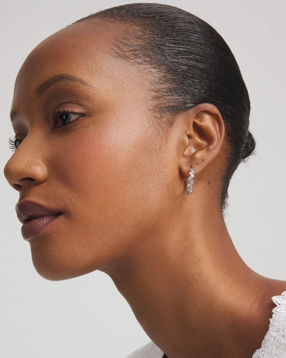 Chico's Jewelry No Droop® Silvertone Hoop Earrings