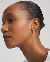 Chico's Jewelry No Droop® Silvertone Hoop Earrings