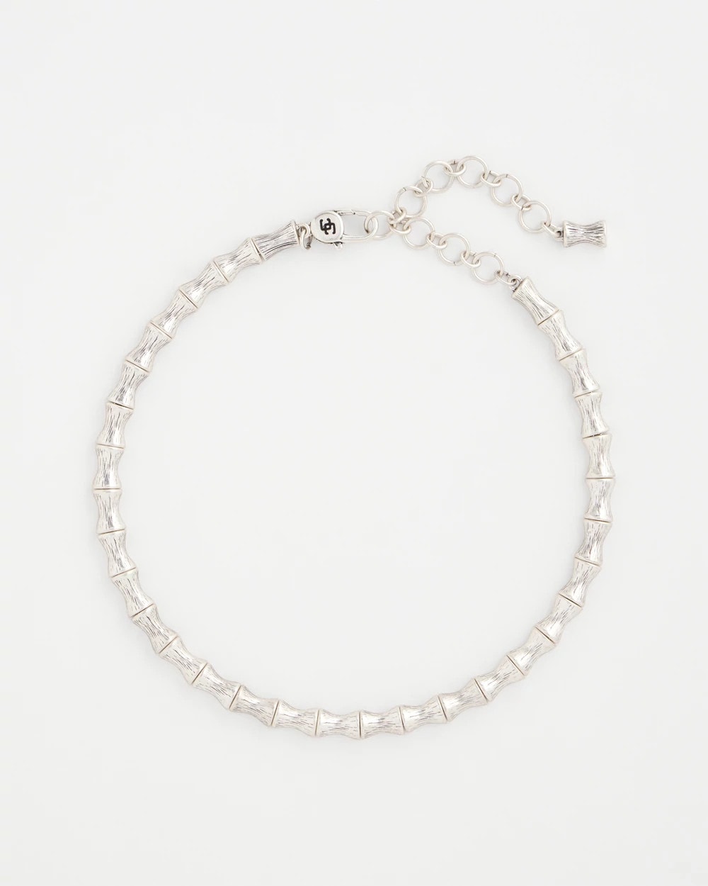 Chico's Jewelry Silvertone Bamboo Collar Necklace