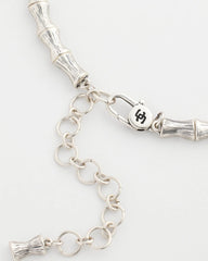 Chico's Jewelry Silvertone Bamboo Collar Necklace