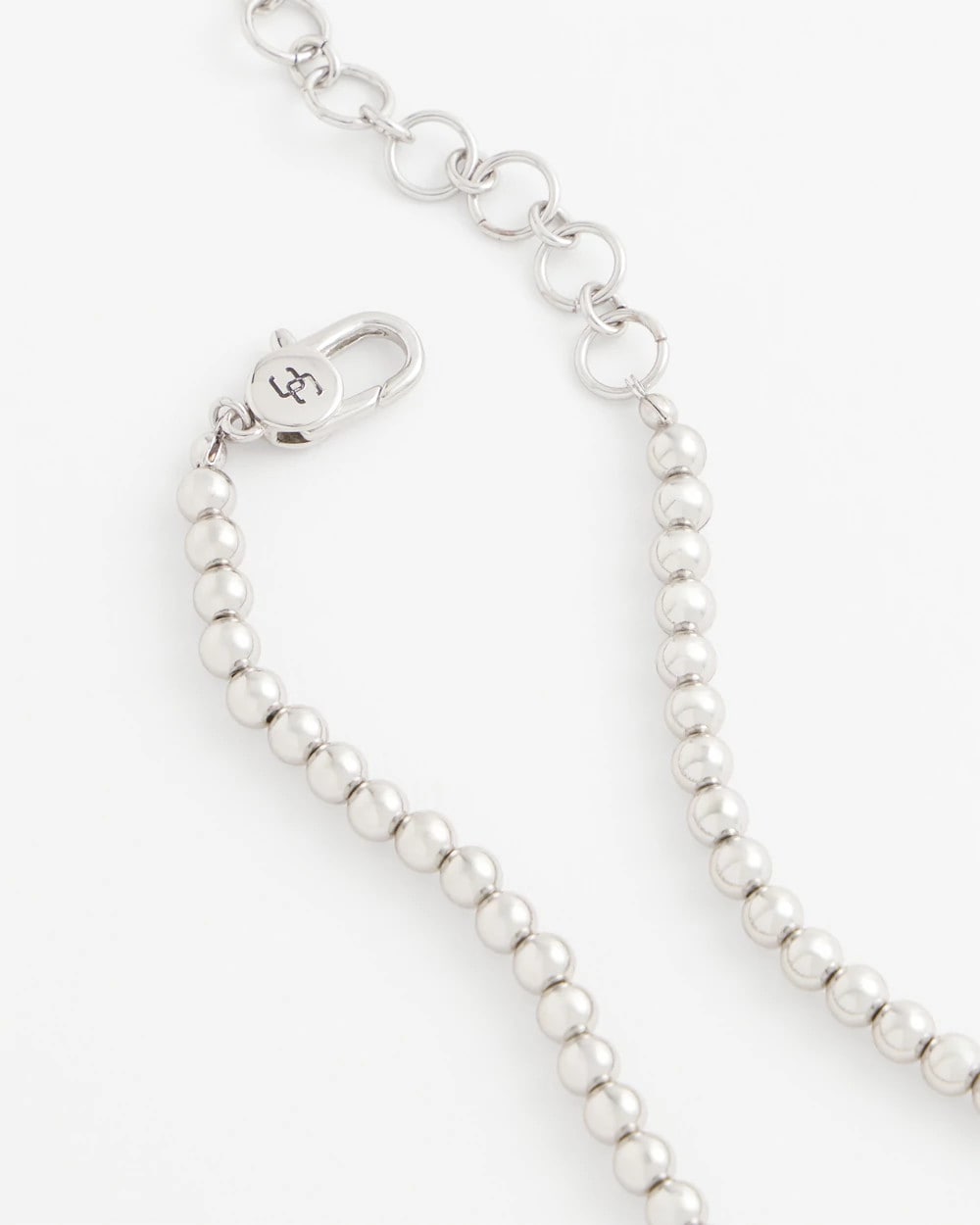 Chico's Jewelry Silvertone Beaded Necklace