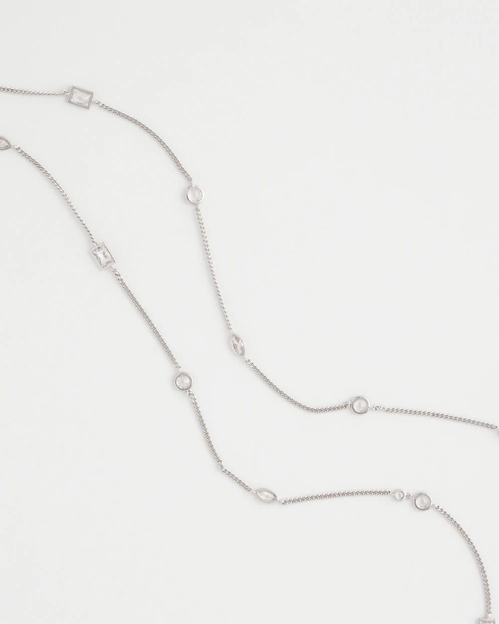 Chico's Jewelry Fine Crystal Long Chain Necklace