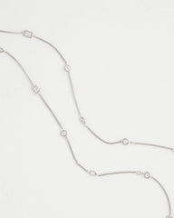 Chico's Jewelry Fine Crystal Long Chain Necklace