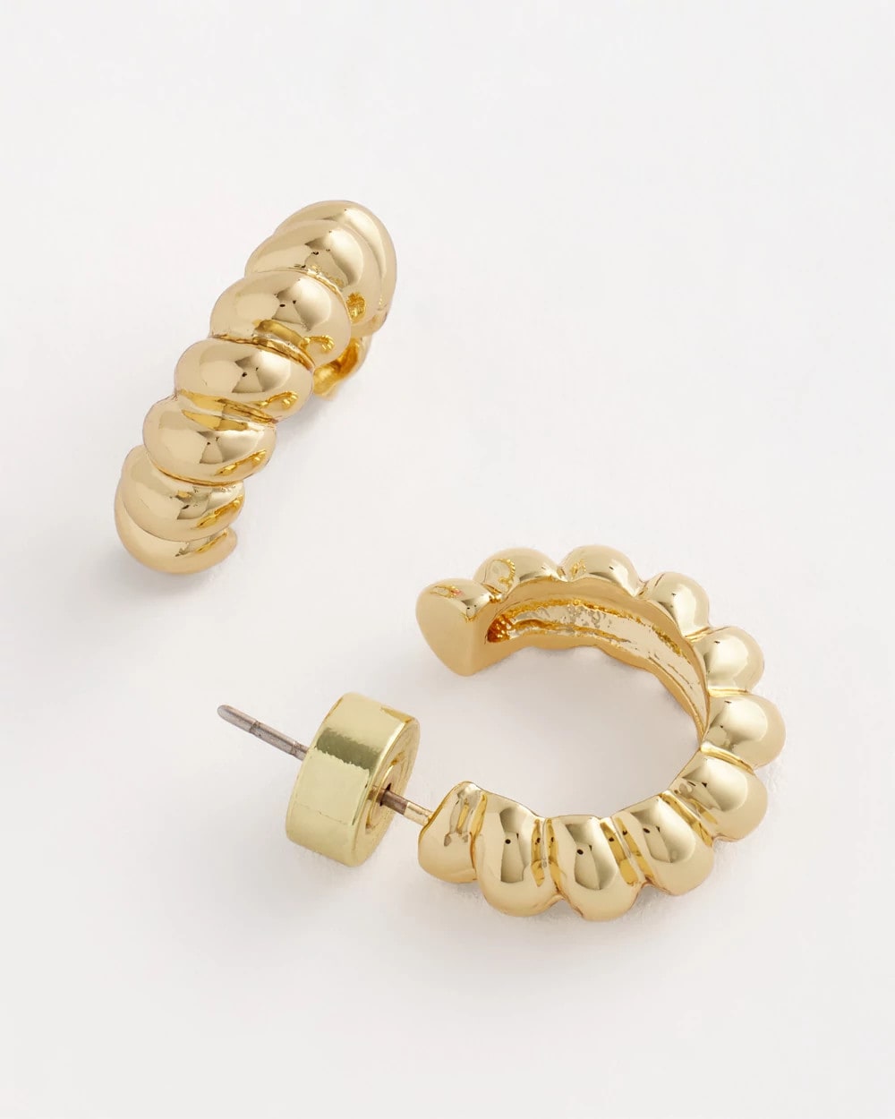 Chico's Jewelry No Droop® Goldtone Twisted Hoop Earrings
