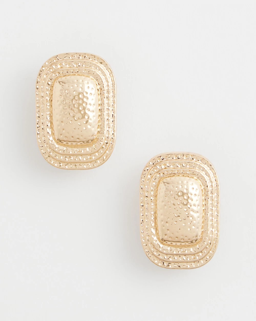 Chico's Jewelry No Droop® Goldtone Square Clip-On Earrings