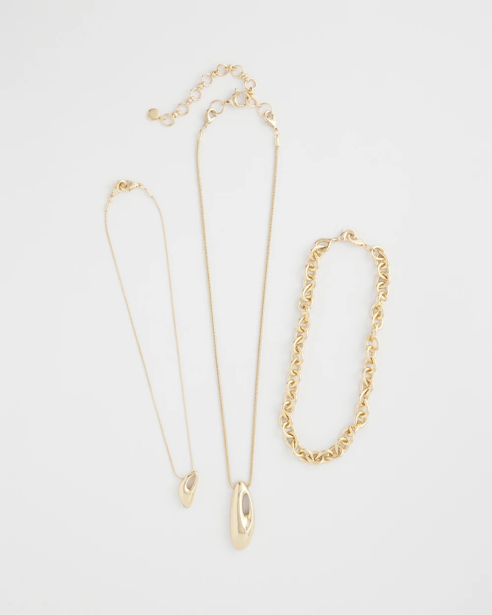 Chico's Jewelry Convertible Three-Strand Pendant Necklace