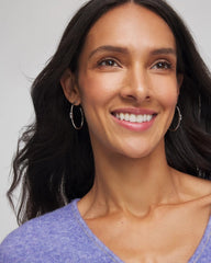 Chico's Jewelry Silver Oval Hoop Earrings