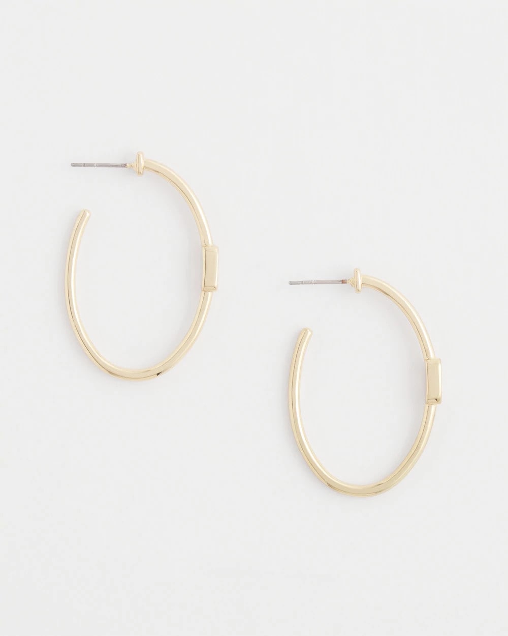 Chico's Jewelry Gold Oval Hoop Earrings