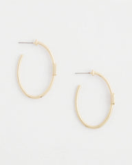 Chico's Jewelry Gold Oval Hoop Earrings