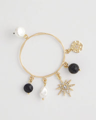 Chico's Jewelry Starry Night Charm Hoop Earrings