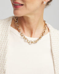 Chico's Jewelry Convertible Tri-Tone Short Necklace