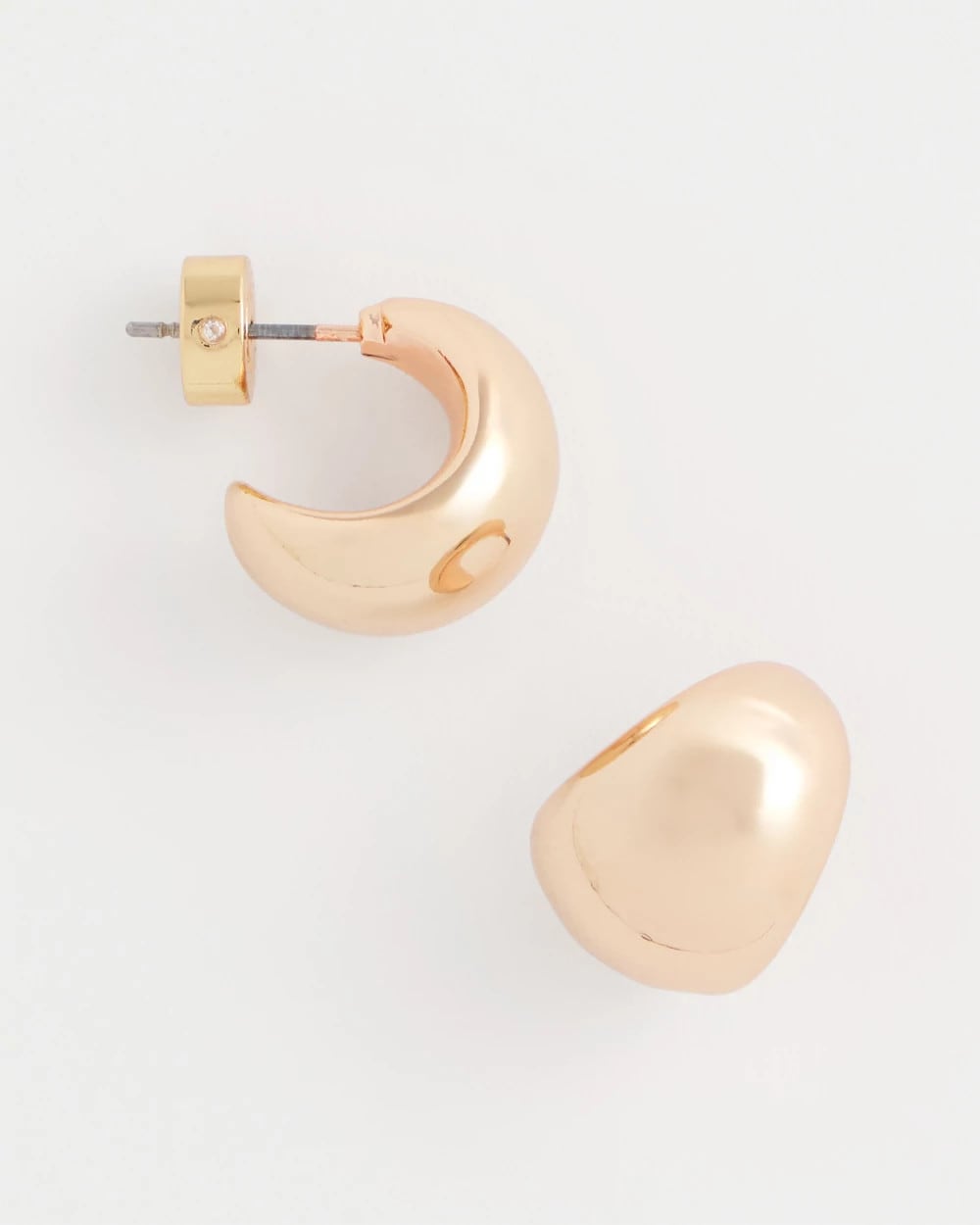 Chico's Jewelry Rose Gold Huggie Hoop Earrings