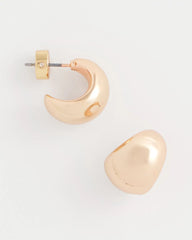 Chico's Jewelry Rose Gold Huggie Hoop Earrings