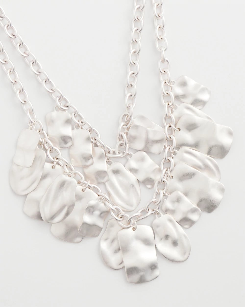 Chico's Jewelry Double Square Charm Pendant Necklace