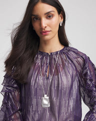 Chico's Jewelry Adjustable Square Pendant Necklace
