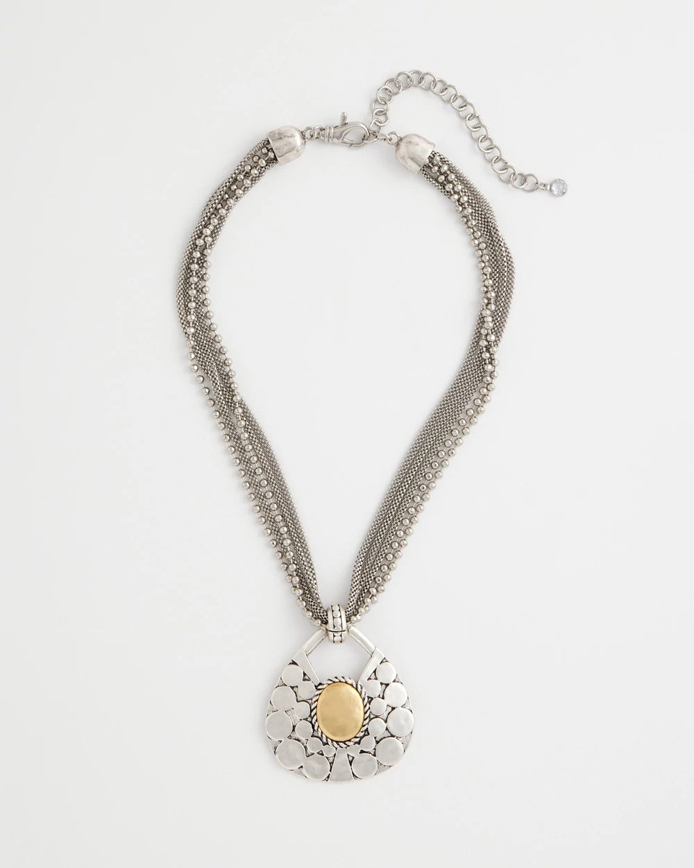 Chico's Jewelry Island Metal Pendant Necklace