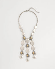 Chico's Jewelry Island Metal Linear Necklace
