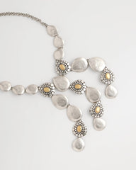 Chico's Jewelry Island Metal Linear Necklace
