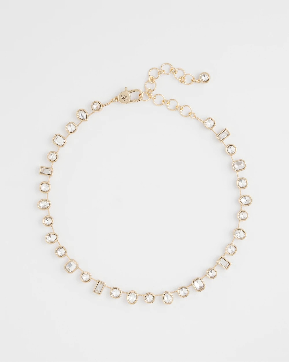 Chico's Jewelry Bezel Set Short Goldtone Necklace