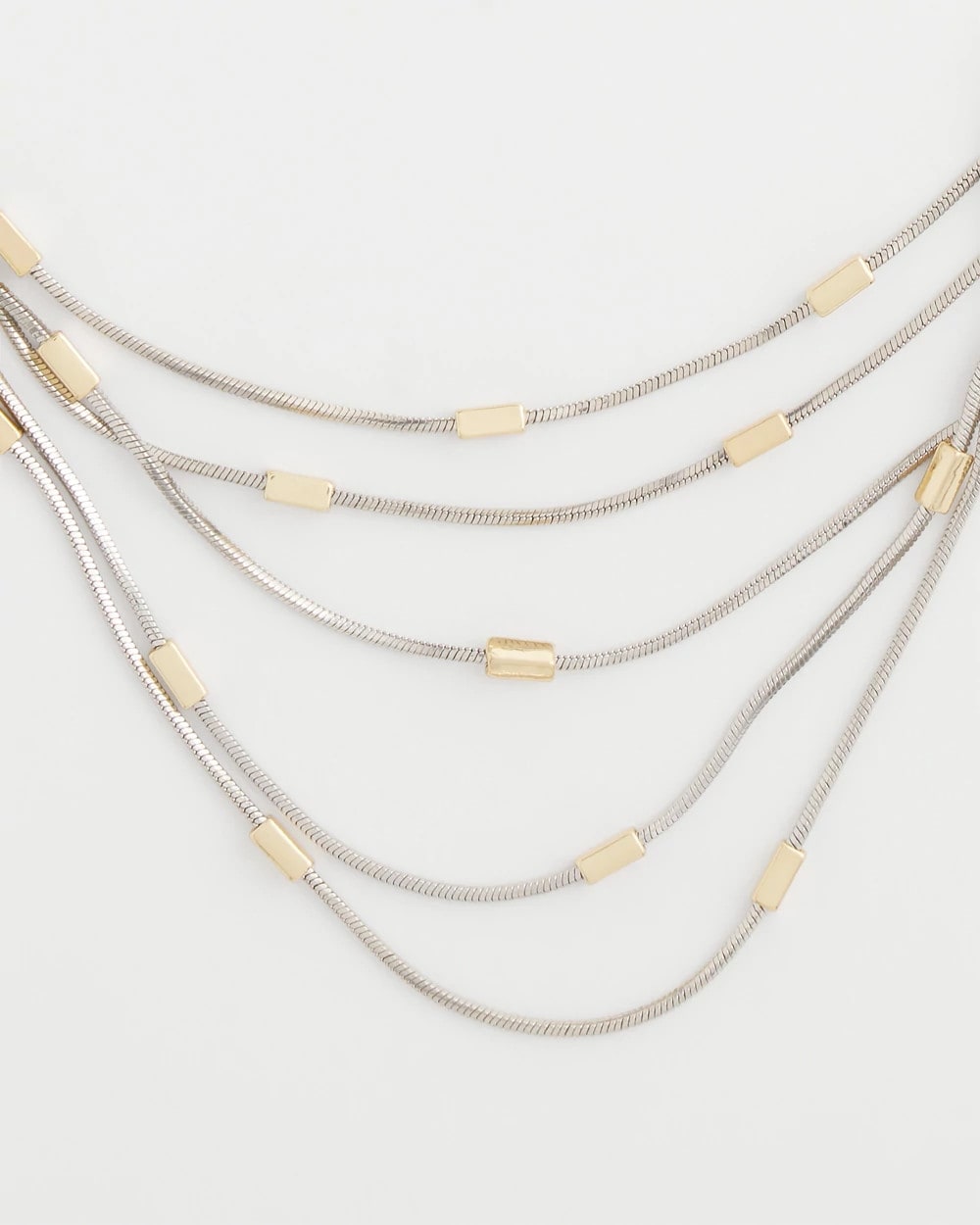 Chico's Jewelry Mixed Metal Multi-Strand Necklace