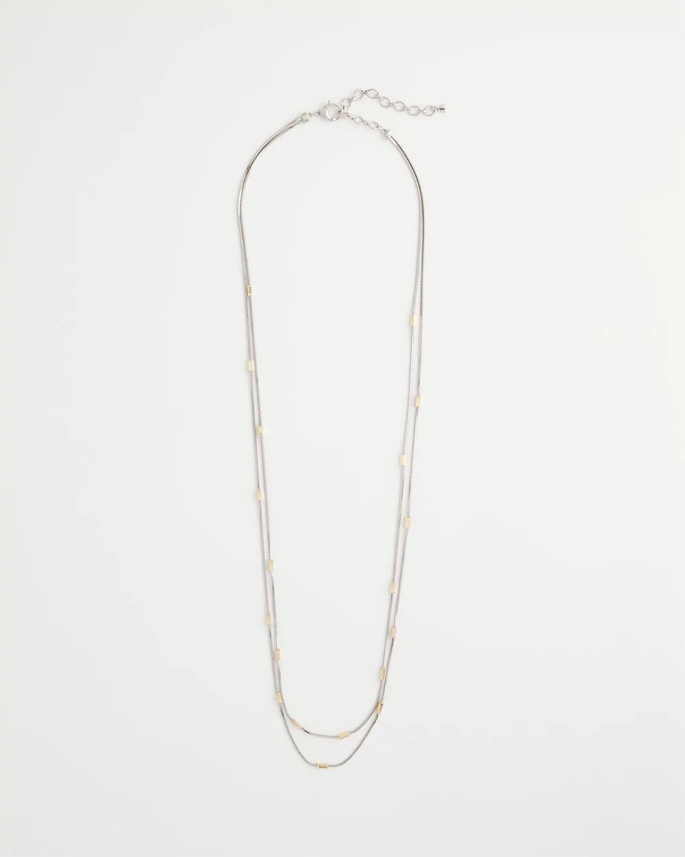 Chico's Jewelry Mixed Metal Double Strand Necklace