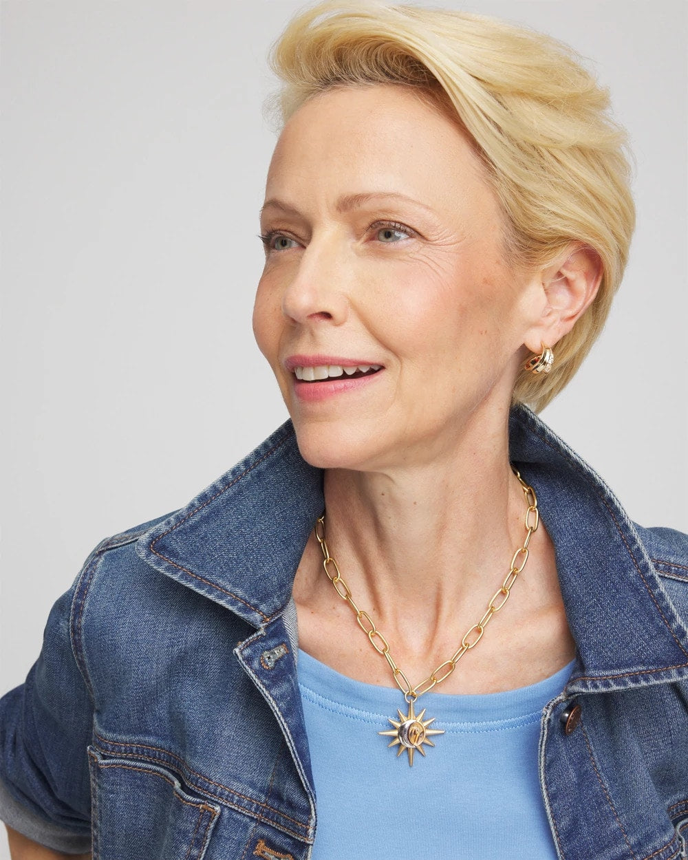 Chico's Jewelry Convertible Zodiac Pendant Necklace
