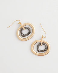 Chico's Jewelry Pave Mixed Metal Earrings