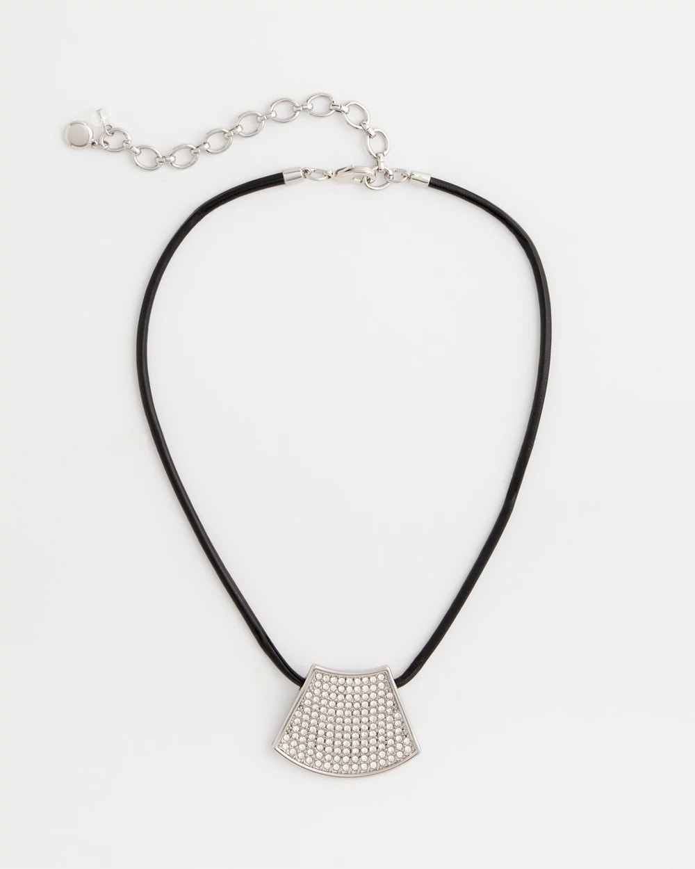 Chico's Jewelry Silver Glitz Pendant Necklace